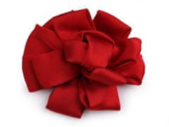 Kraftika 1ks červená saténový květ k našití a nalepení 6,5 cm