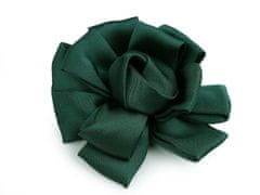 Kraftika 1ks zelená tmavá saténový květ k našití a nalepení 6,5 cm
