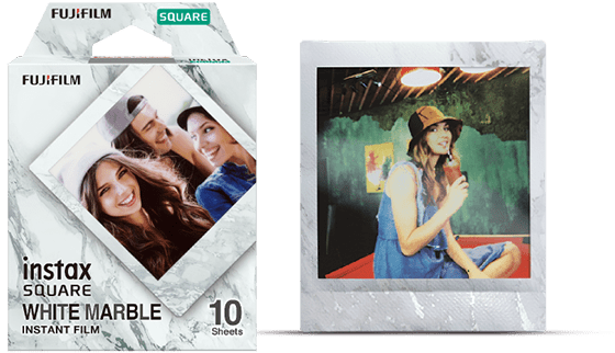 Levně FujiFilm Instax Film square White Marble 10 ks