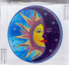 Norimpex Diamantové malování 7D Slunce a měsíc 30x30cm
