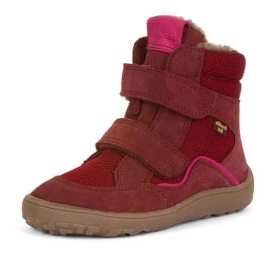 Froddo Dívčí barefoot zimní obuv G3160189-6A bordo