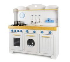Leomark  Dřevěná dětská kuchyňka v bílé a modré barvě - Saint Tropez 337
