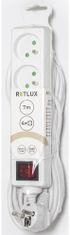 Retlux prodlužovací přívod RPC 27, 4 zásuvky, s vypínačem, 7m, bílá