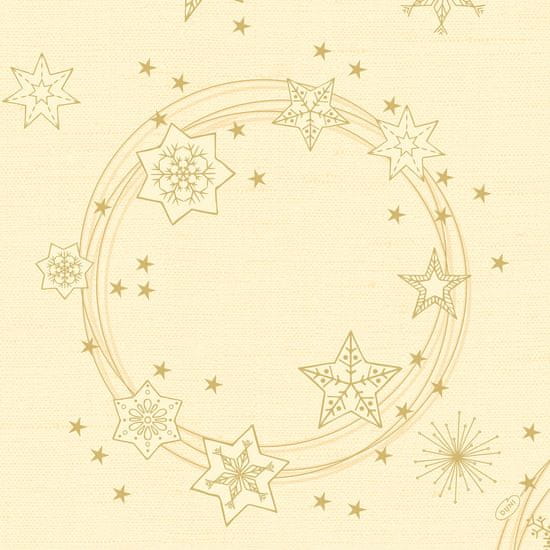 Duni Ubrousky vánoční 40x40cm STAR SHINE CREAM, 60ks