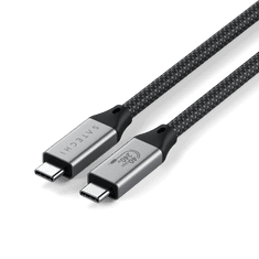 Satechi USB4 Pro Braided Cable 1.2m (PD240W,40Gbps data,8K/60Hz or 4K/120Hz) - černý
