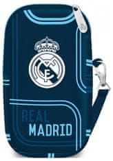 FotbalFans Pouzdro na mobil Real Madrid FC, modré, 14x7.5 cm