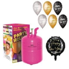 Helium a sada balónků - mix Happy New Year - 7 ks - Silvestr