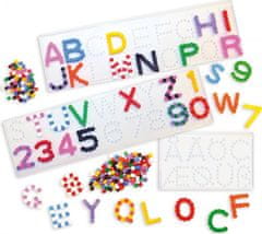 PLAYBOX Podložky pro zažehlovací korálky - Písmena a čísla