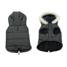 Duvo+ zimní bunda s kapucí pro psy M 50cm černá