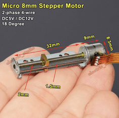 MXM Micro- mini 8mm šroubový motor 2-fázový, 4vodičový