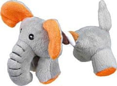 Trixie Plyšový slon s bavlněnou šňůrou 17cm
