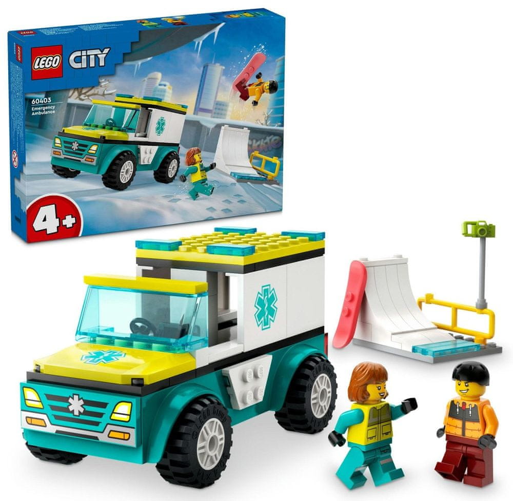 Levně LEGO City 60403 Sanitka a snowboardista