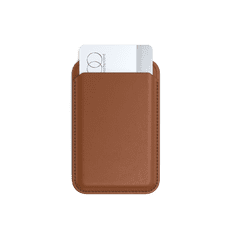 Satechi Vegan-Leather Magnetic Wallet Stand (iPhone 12/13/14/15 all models) - hnědá