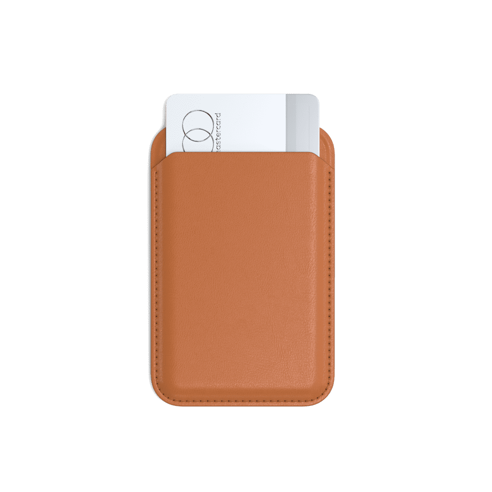 Levně Satechi Vegan-Leather Magnetic Wallet Stand (iPhone 12/13/14/15 all models) - oranžová