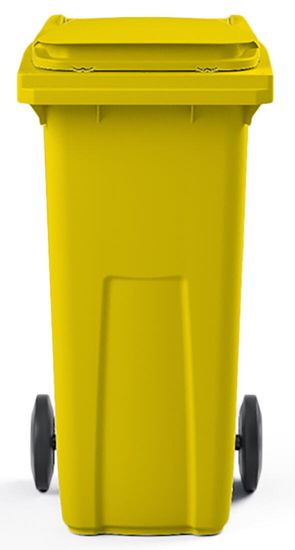 Contenur Plastová popelnice 120l žlutá