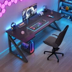MUVU Herní Stůl Černý Velký Počítačový Stůl Pro Hráče