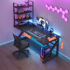 Herní Stůl Černý Velký Počítačový Stůl Pro Hráče