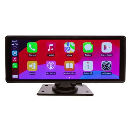 CARCLEVER Monitor 10,26 s Apple CarPlay, Android auto, Bluetooth, USB/micro SD, DVR + kamerový vstup (ds-127caDVR)
