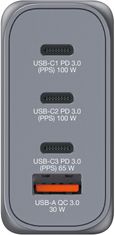 Verbatim cestovní adaptér GNC-100, GaN, 2xUSB-C PD 100W, 1xUSB-C PD 65W, 1xUSB-A QC 3.0