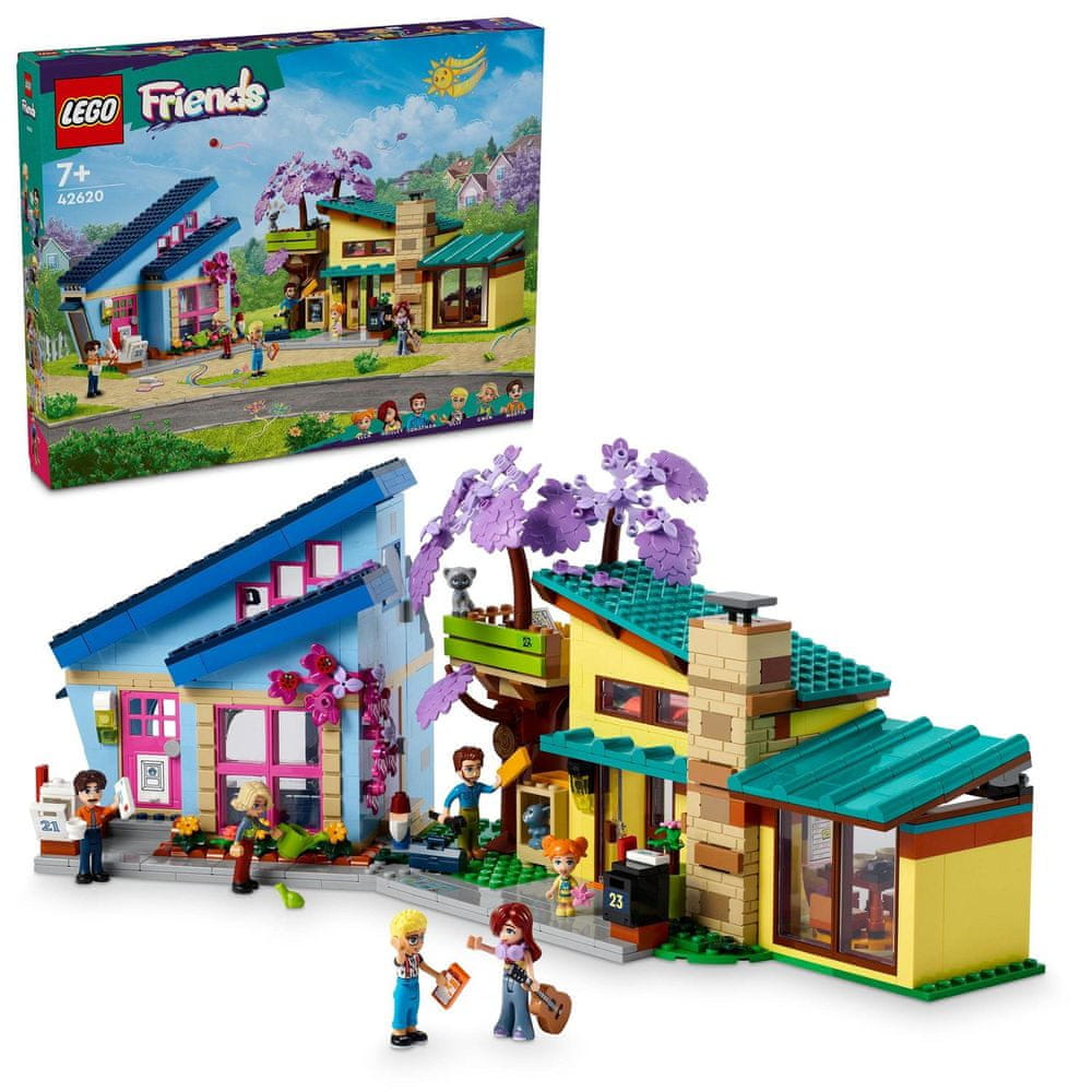 Levně LEGO Friends 42620 Rodinné domy Ollyho a Paisley