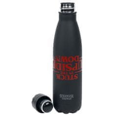 CurePink Nerezová outdoor láhev na pití Stranger Things: Stuck in the Upside Down (objem 540 ml)