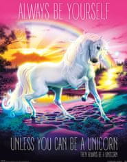 CurePink Plakát Unicorn: Always Be Yourself (40 x 50 cm)