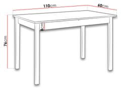 Veneti Stůl do kuchyně 110x60 cm ARGYLE 2 - dub sonoma