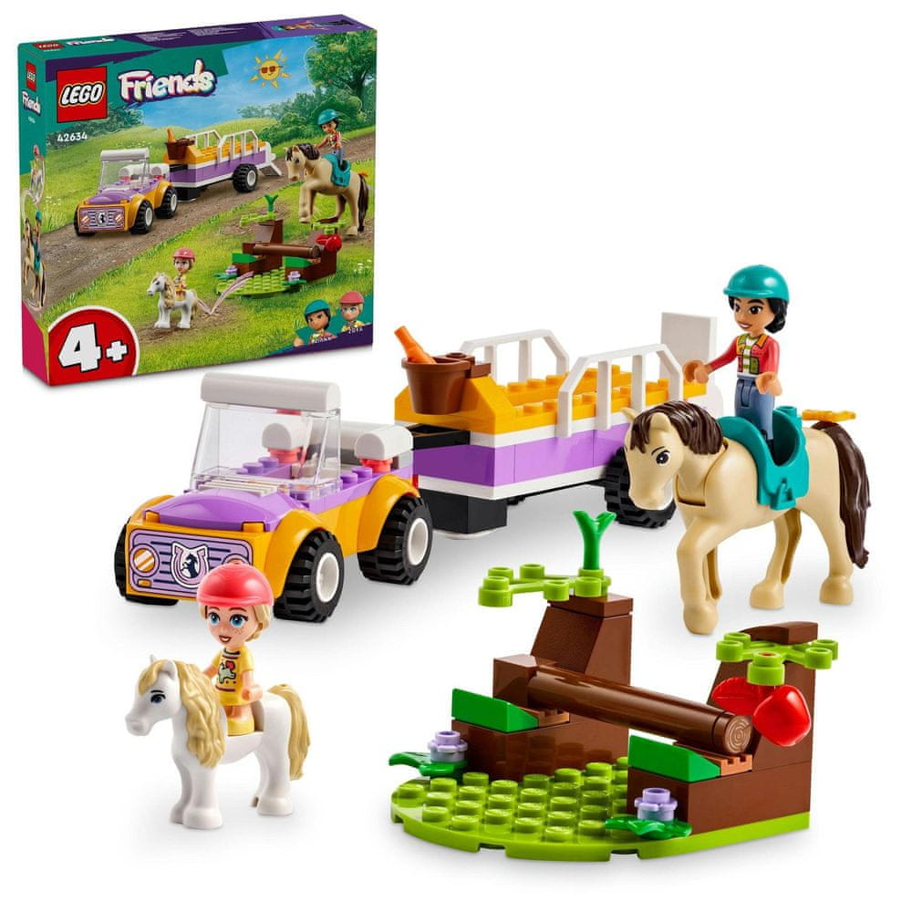 Levně LEGO Friends 42634 Přívěs s koněm a poníkem