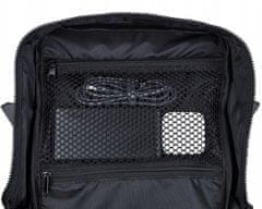 Cestovní batoh 40x30x20 do letadla, příruční zavazadlo, jedna prostorná přihrádka a 4kapsy, má pohodlné popruhy a dvě ucha, nepromokavý a odolný materiál, otevírá se z boku jako kufr / ZG848