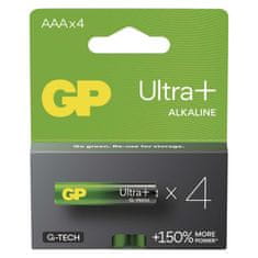 GP Alkalická baterie GP Ultra Plus AAA (LR03), 4 ks