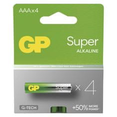 GP Alkalická baterie GP Super AAA (LR03), 4 ks