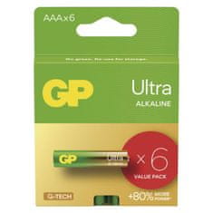 GP Alkalická baterie GP Ultra AAA (LR03), 6 ks