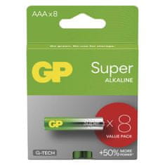 GP Alkalická baterie GP Super AAA (LR03), 8 ks