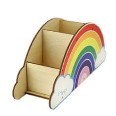 MPM QUALITY Rainbow - dětský dřevěný stojánek, duha