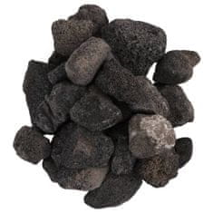 Greatstore Sopečné kameny 25 kg černé 5–8 cm