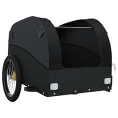 Greatstore Přívěsný vozík za kolo černý 45 kg železo