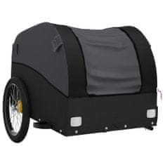 Vidaxl Přívěsný vozík za kolo černý 45 kg železo