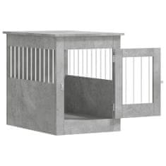 Vidaxl Psí bouda a koncový stolek betonově šedá 55x80x68 cm kompozit