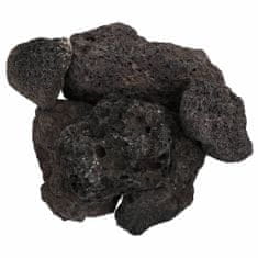 Greatstore Sopečné kameny 25 kg černé 10–30 cm