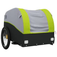 Vidaxl Přívěsný vozík za kolo černý a zelený 45 kg železo
