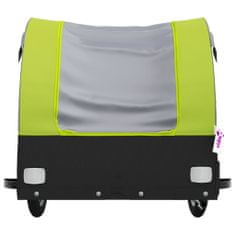 Vidaxl Přívěsný vozík za kolo černý a zelený 45 kg železo