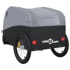 Vidaxl Vozík za kolo černý a šedý 30 kg železo