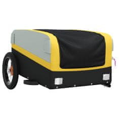 Vidaxl Vozík za kolo černý a žlutý 30 kg železo