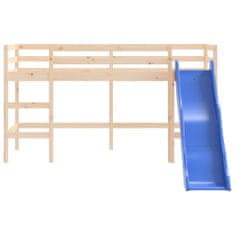 Vidaxl Dětská patrová postel se skluzavkou 90 x 200 cm borové dřevo