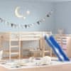 Dětská patrová postel se skluzavkou 90 x 200 cm borové dřevo