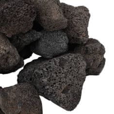 Greatstore Sopečné kameny 10 kg černé 5–8 cm