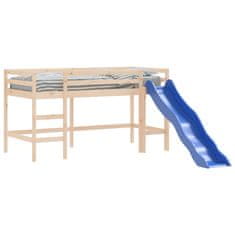 shumee Dětská patrová postel se skluzavkou 90 x 200 cm borové dřevo