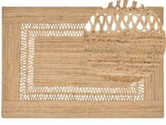 Beliani Jutový koberec 160 x 230 cm béžový YENIKOY