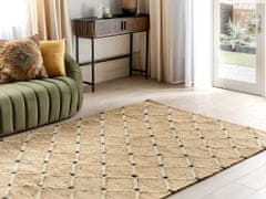 Beliani Jutový koberec 160 x 230 cm béžový KALEKOY