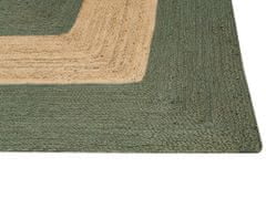 Beliani Jutový koberec 160 x 230 cm zelený KARAKUYU